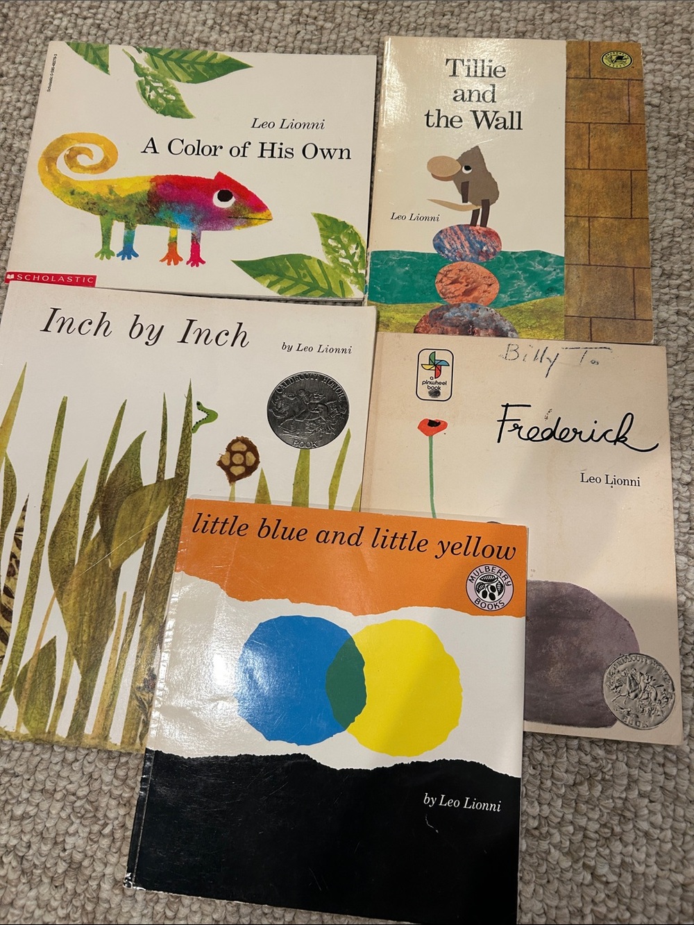9 Children’s Books by author Leo Lionni (Paperback)
